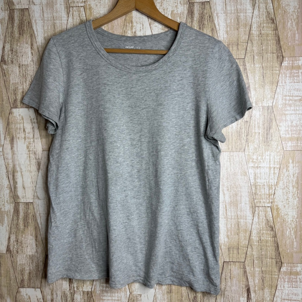 Aerie Real Gray Short Sleeve Crew Neck‎ Cotton T-Shirt Size Medium